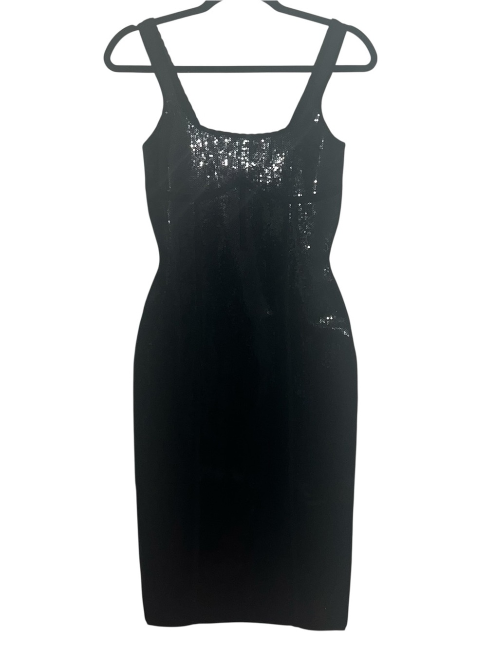NEW NWT Fleur Du Mal Sequin Knit Bodycon Midi Dress In Black - Picture 4 of 12